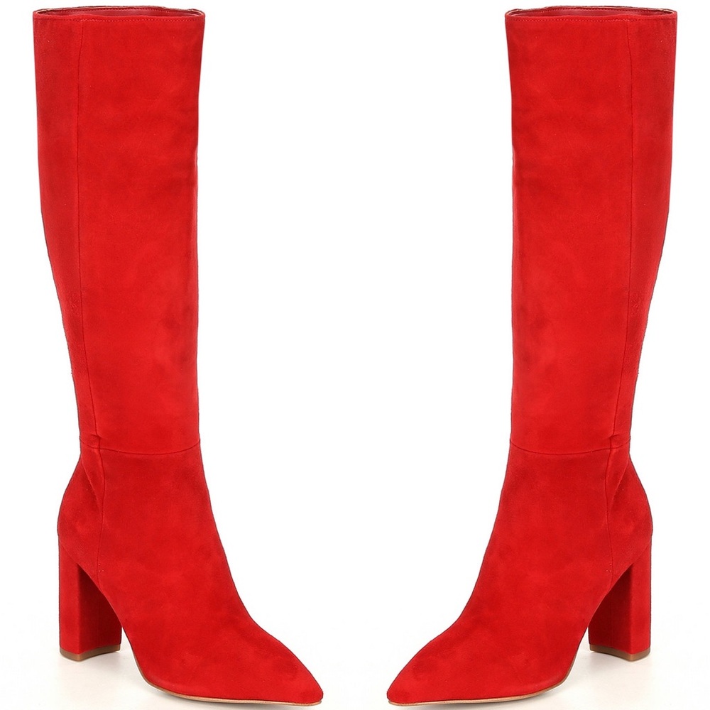 Gianni Bini Kellbie Tall Suede Block Heel Boots